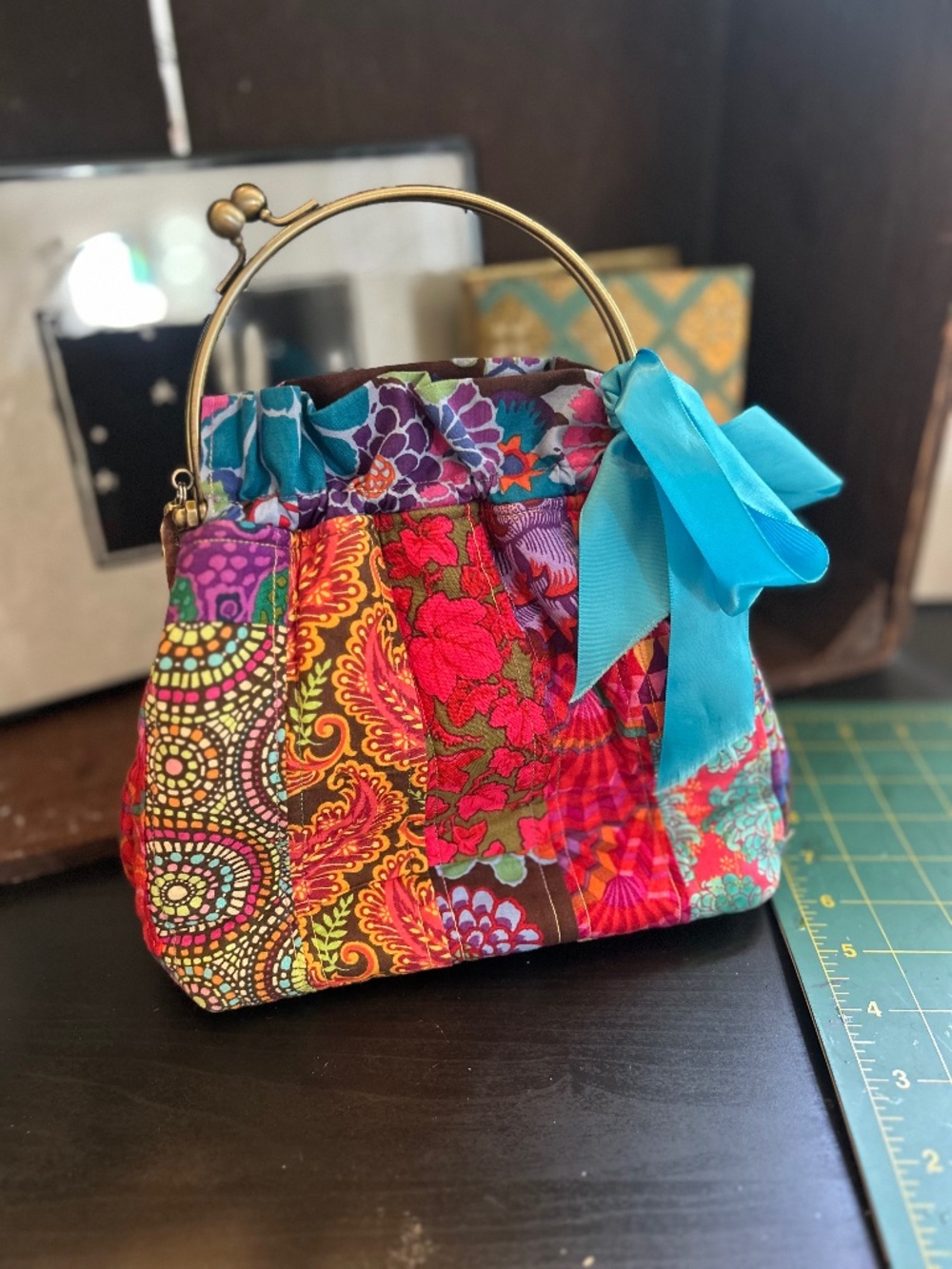 Joyce Hughes vintage quilted handbag